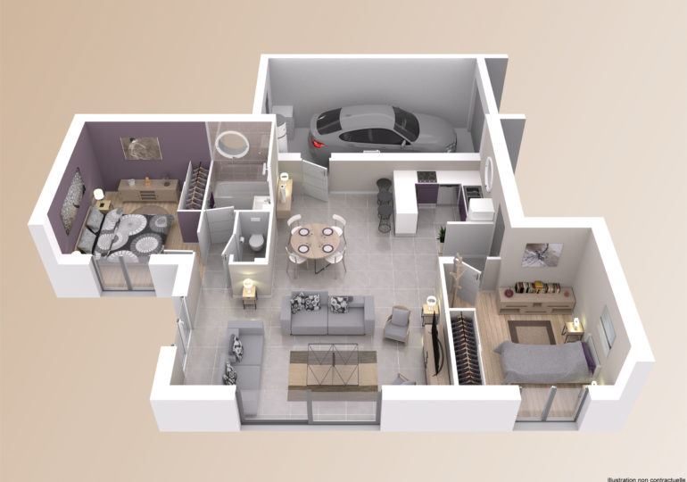 Maison plain pied T3 69m2