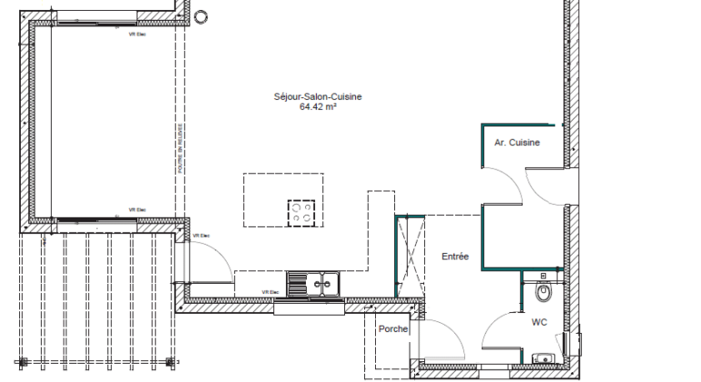 Maison plain pied contemporain MENUET