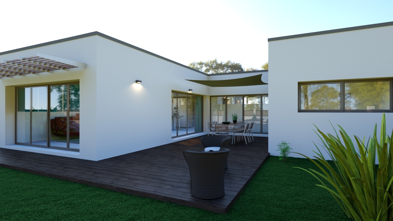 Maison de plain pied contemporaine