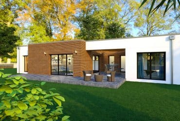 T3 89 m² single storey modern wood cladding