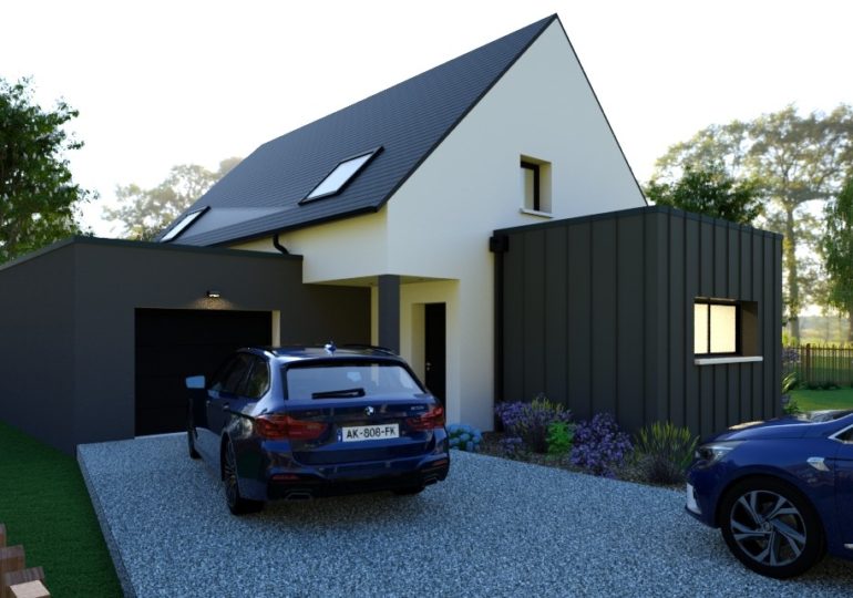 maison traditionnelle bardage zinc 140 m²
