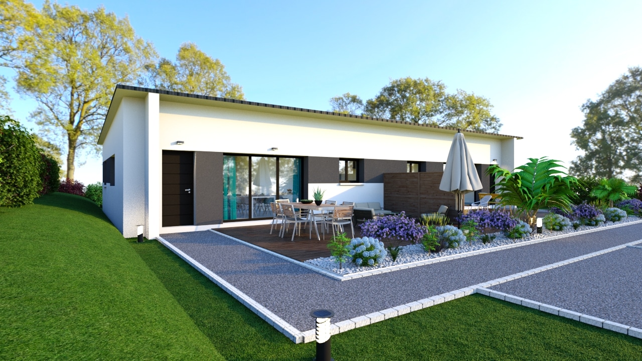 contemporaine plain pied 70 m²