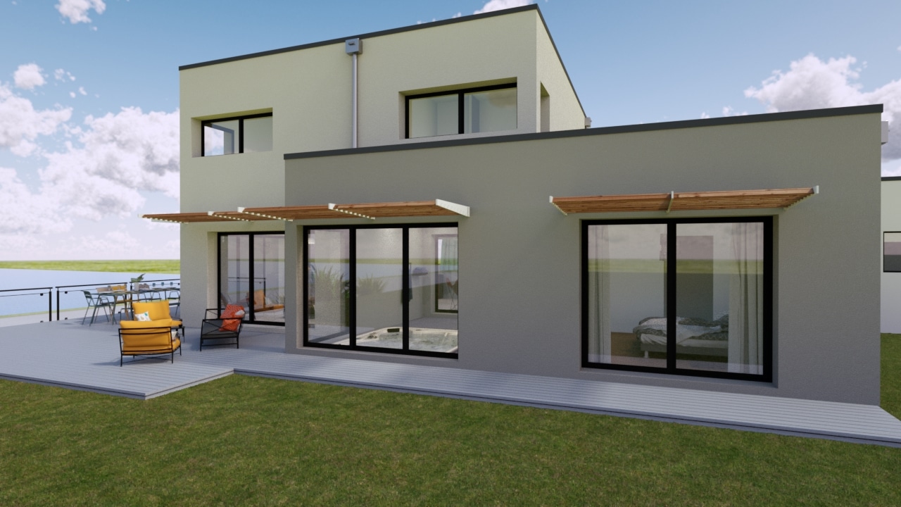 Modern house 170m² sea view