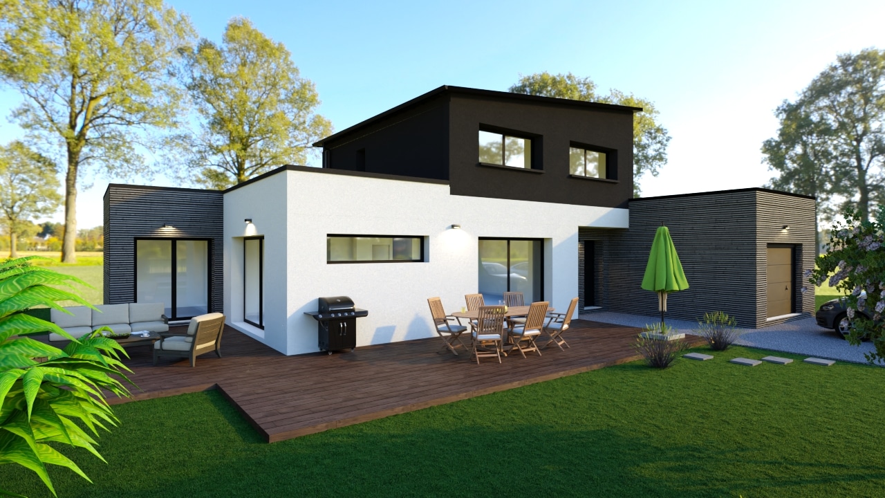Maison contemporaine 3 chambres 120 m2