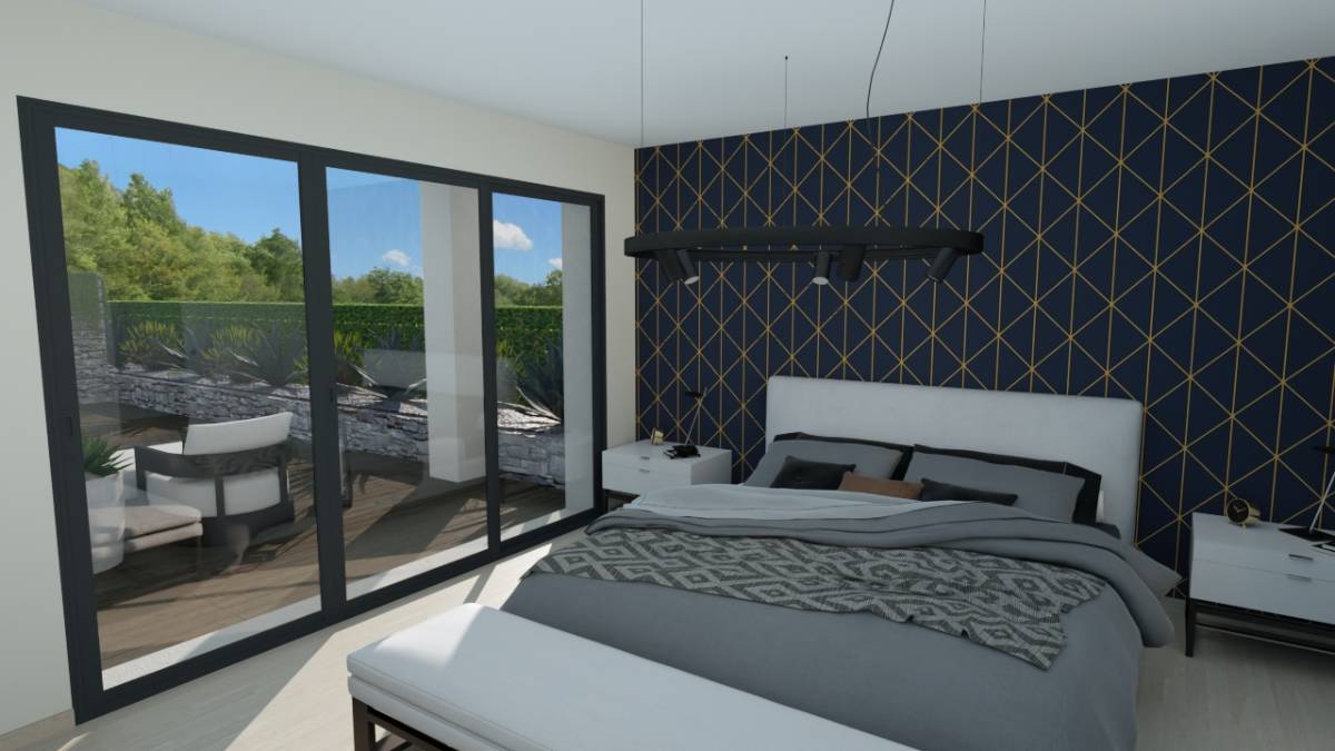 Master bedroom in a dream home