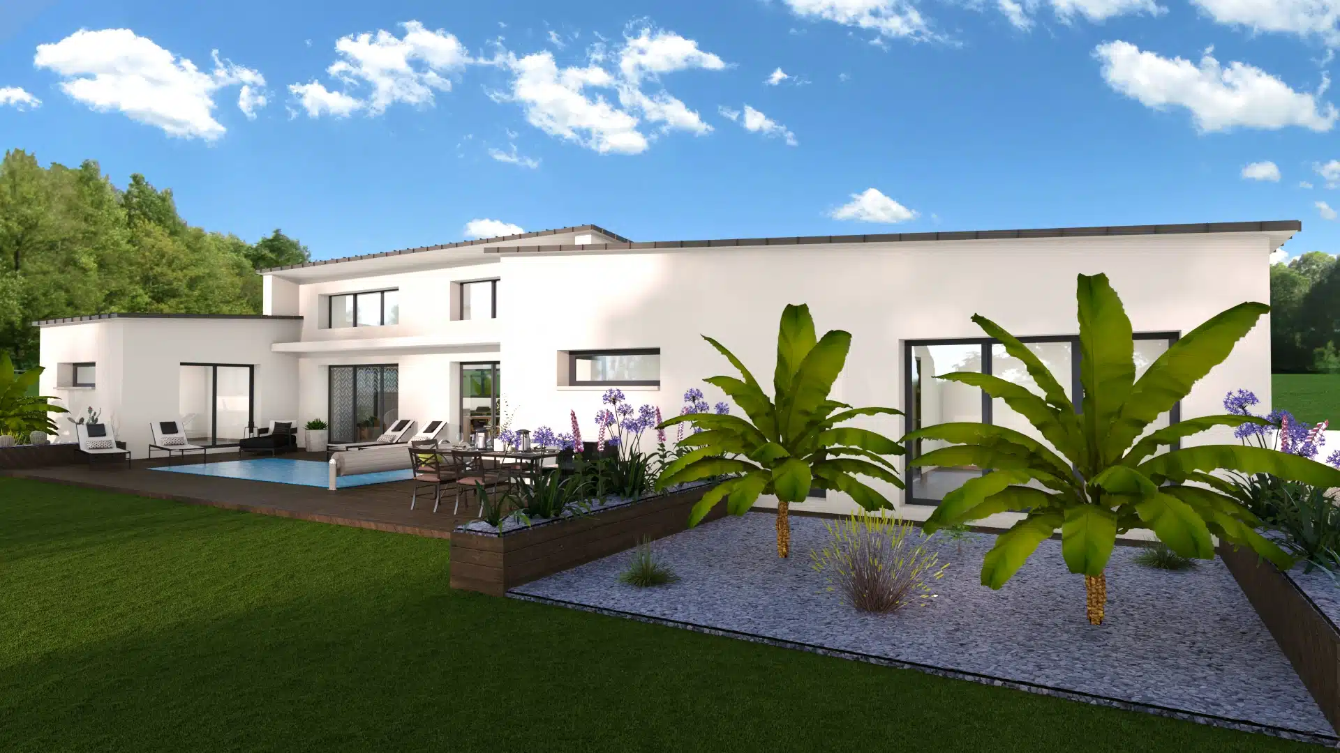 contemporary single-storey house
